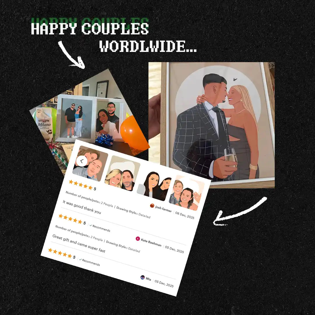 Custom Couple Portrait | Illustrated Art