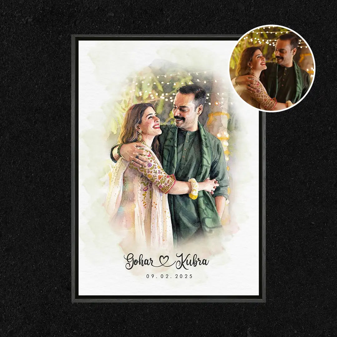 Custom Couple Portrait | Watercolor Art